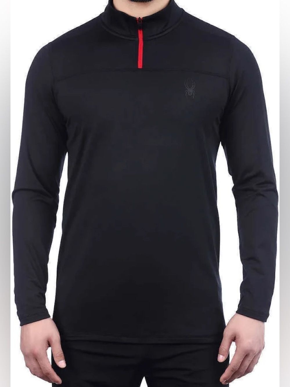 Spyder Active Men’s Performance Mock Neck Shirt Black Size Large NWT